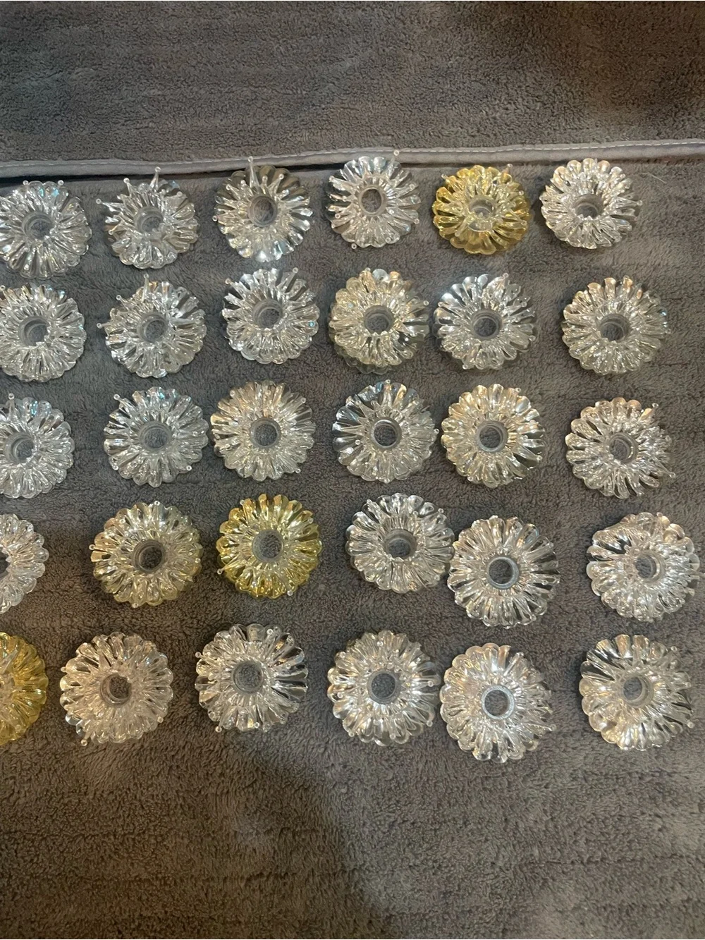 Vintage Silver Plastic Star Christmas Tree Light Reflectors 1.5